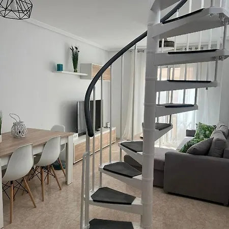 Atico Duplex Con Vista Mar Y Terraza Privada A 200M De La Playa Hasta 6 Personas Garrucha Exterior photo